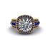 Diamond Radiant Majesty Pave Engagement Ring - Cataleya No. 61 image 2