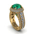 Emerald Radiant Majesty Pave Engagement Ring - Cataleya No. 4 image 1