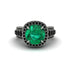 Emerald Radiant Majesty Pave Engagement Ring - Cataleya No. 36 image 2