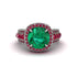 Emerald Radiant Majesty Pave Engagement Ring - Cataleya No. 51 image 2