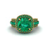 Emerald Radiant Majesty Pave Engagement Ring - Cataleya No. 19 image 2