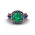 Emerald Radiant Majesty Pave Engagement Ring - Cataleya No. 65 image 2
