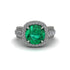 Emerald Radiant Majesty Pave Engagement Ring - Cataleya No. 6 image 2