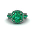 Emerald Radiant Majesty Pave Engagement Ring - Cataleya No. 21 image 2