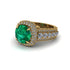 Emerald Radiant Majesty Pave Engagement Ring - Cataleya No. 4 image 3