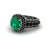 Emerald Radiant Majesty Pave Engagement Ring - Cataleya No. 36 image 3