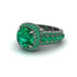 Emerald Radiant Majesty Pave Engagement Ring - Cataleya No. 21 image 3