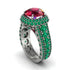 Ruby Radiant Majesty Pave Engagement Ring - Cataleya No. 27 image 1