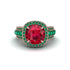 Ruby Radiant Majesty Pave Engagement Ring - Cataleya No. 26 image 2