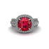 Ruby Radiant Majesty Pave Engagement Ring - Cataleya No. 12 image 2