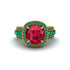 Ruby Radiant Majesty Pave Engagement Ring - Cataleya No. 25 image 2