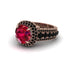 Ruby Radiant Majesty Pave Engagement Ring - Cataleya No. 41 image 3