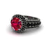 Ruby Radiant Majesty Pave Engagement Ring - Cataleya No. 42 image 3
