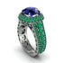 Sapphire Radiant Majesty Pave Engagement Ring - Cataleya No. 30 image 1