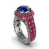 Sapphire Radiant Majesty Pave Engagement Ring - Cataleya No. 60 image 1