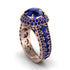 Sapphire Radiant Majesty Pave Engagement Ring - Cataleya No. 74 image 1