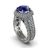 Sapphire Radiant Majesty Pave Engagement Ring - Cataleya No. 15 image 1