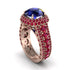 Sapphire Radiant Majesty Pave Engagement Ring - Cataleya No. 59 image 1