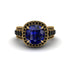 Sapphire Radiant Majesty Pave Engagement Ring - Cataleya No. 43 image 2