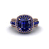 Sapphire Radiant Majesty Pave Engagement Ring - Cataleya No. 74 image 2
