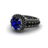Sapphire Radiant Majesty Pave Engagement Ring - Cataleya No. 45 image 3