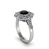 Black Diamond Radiant Majesty Engagement Ring - Francesca No. 9 image 2