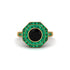 Black Diamond Radiant Majesty Engagement Ring - Francesca No. 22 image 3