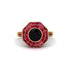 Black Diamond Radiant Majesty Engagement Ring - Francesca No. 52 image 3