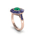 Emerald Radiant Majesty Engagement Ring - Francesca No. 65 image 2