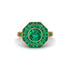 Emerald Radiant Majesty Engagement Ring - Francesca No. 19 image 3