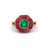 Emerald Radiant Majesty Engagement Ring - Francesca No. 49 image 3