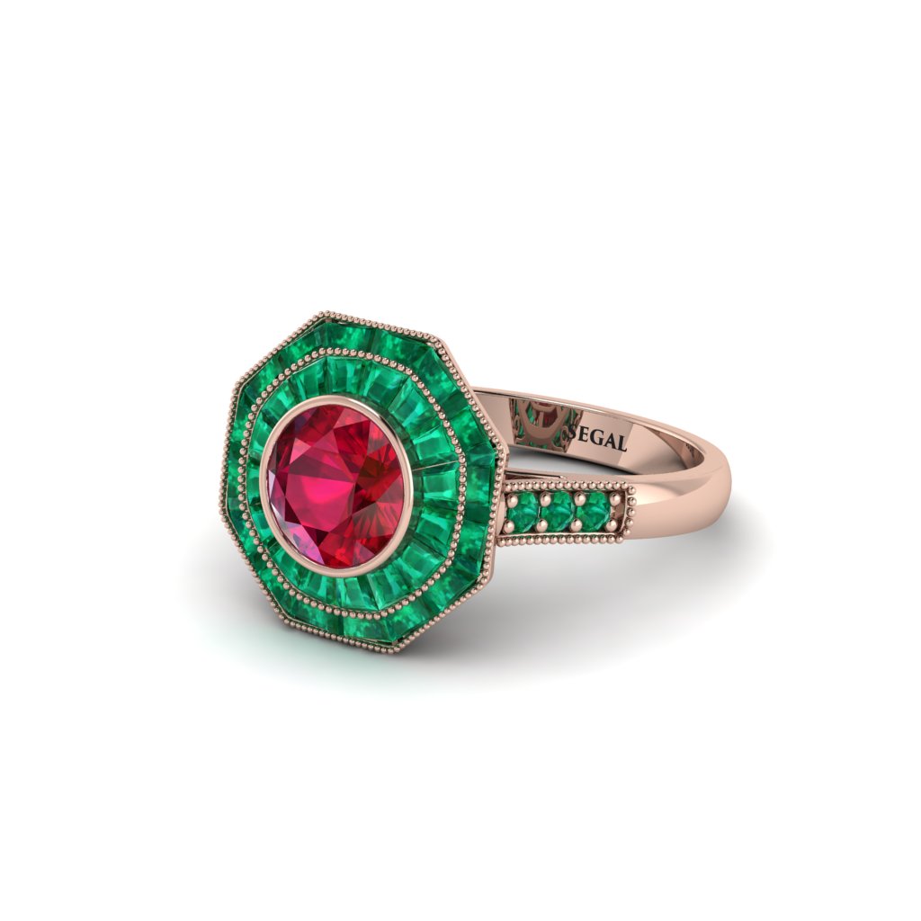 Ruby Radiant Majesty Engagement Ring - Francesca No. 26