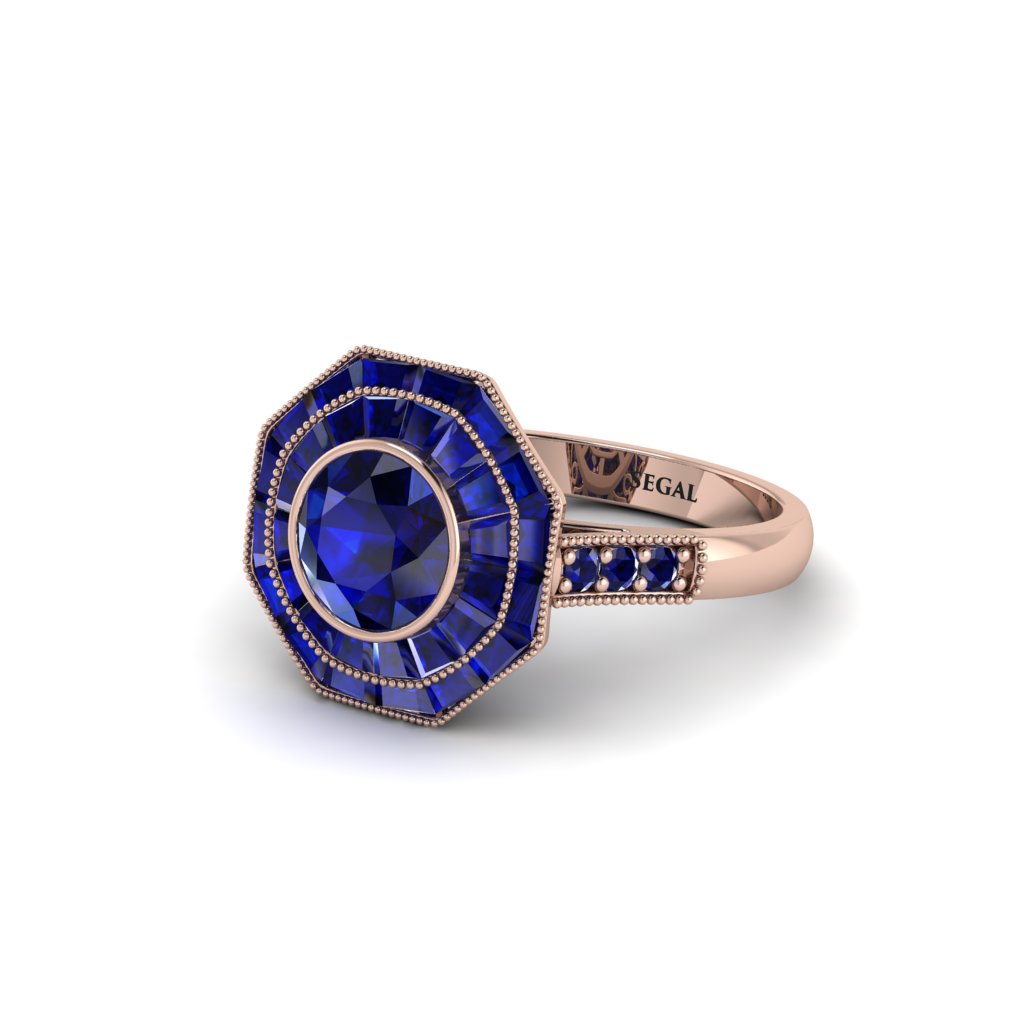 Sapphire Radiant Majesty Engagement Ring - Francesca No. 74