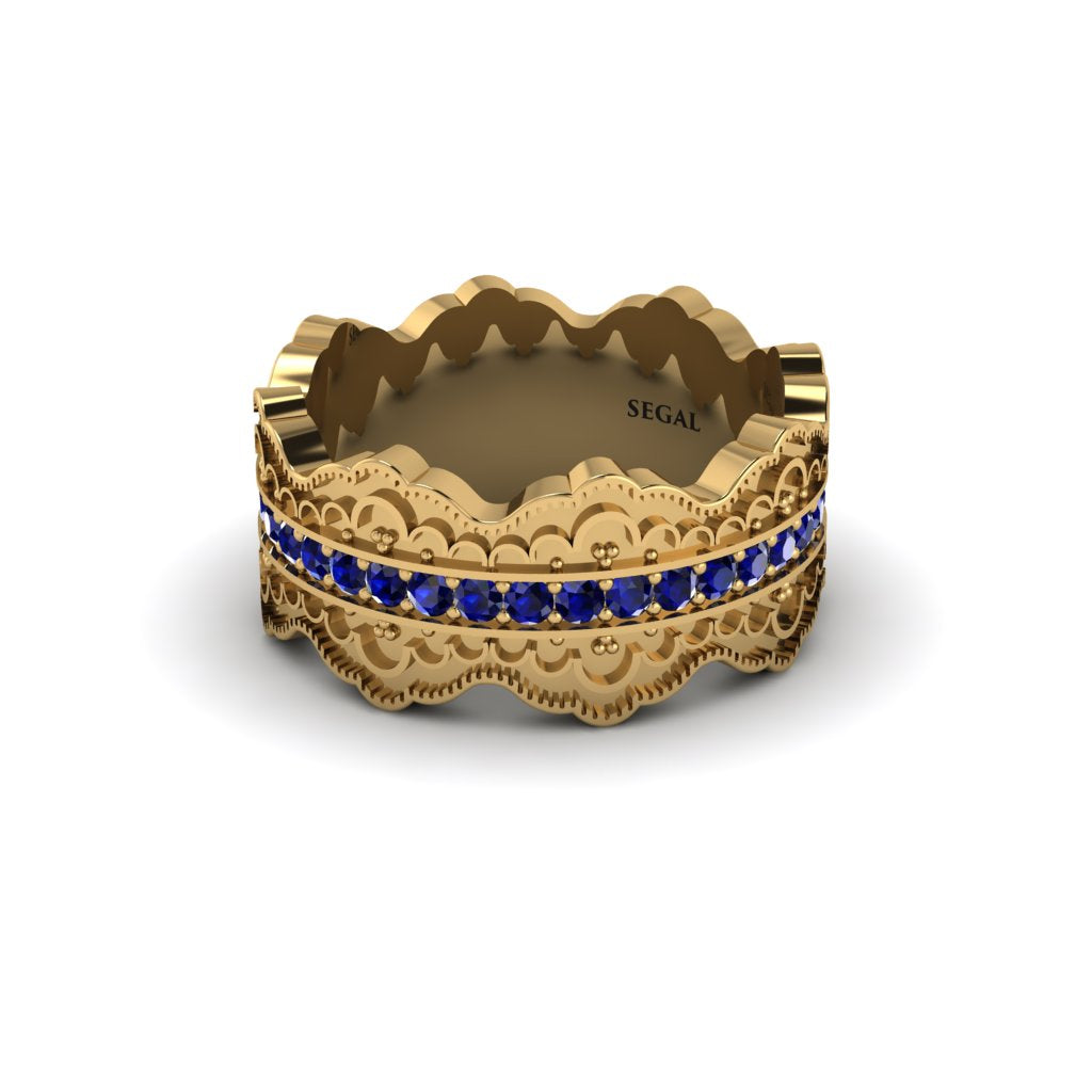 Sapphire Regal Eternity Openwork Wedding Ring - Dayana No. 13