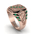 Emerald Regal Filigree Men's Ring - Hollis No. 5 image 3