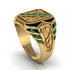 Emerald Regal Filigree Men's Ring - Hollis No. 4 image 3