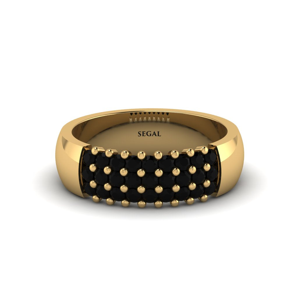 Black Diamond Regal Harmony Wedding Band - Marlowe No. 7