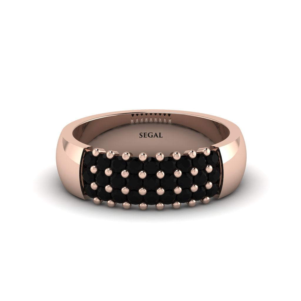 Black Diamond Regal Harmony Wedding Band - Marlowe No. 8