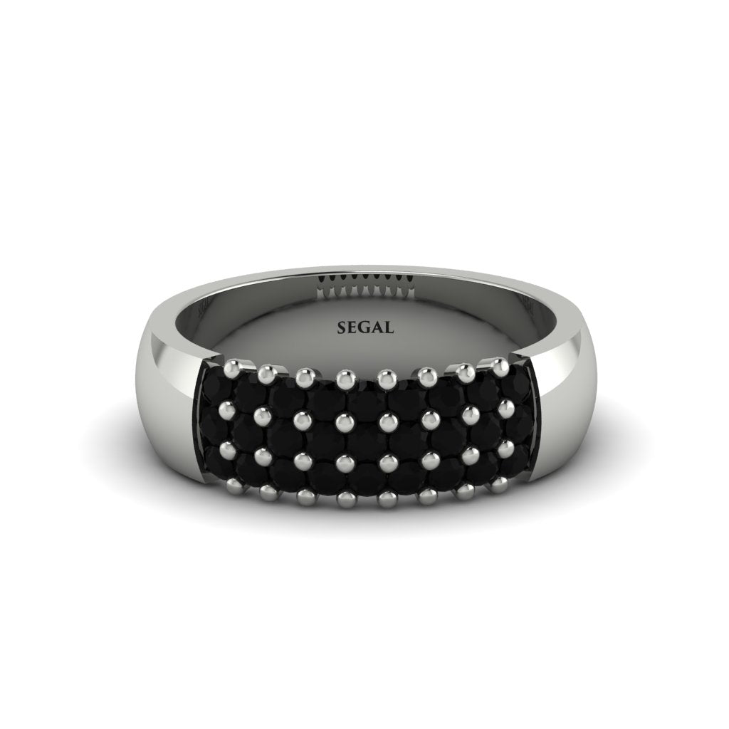 Black Diamond Regal Harmony Wedding Band - Marlowe No. 9