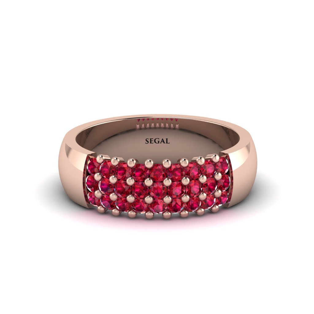 Ruby Regal Harmony Wedding Band - Marlowe No. 11