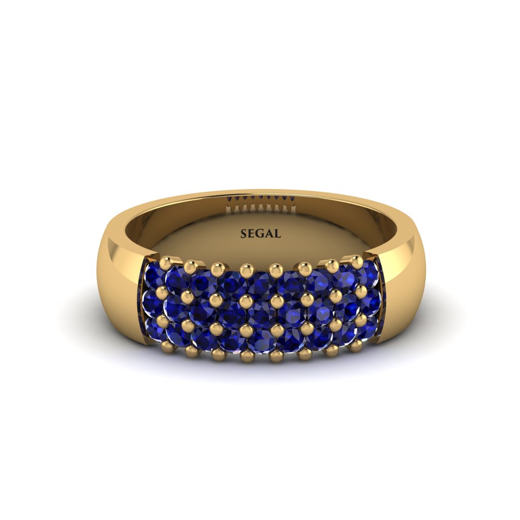 Sapphire Regal Harmony Wedding Band - Marlowe No. 13
