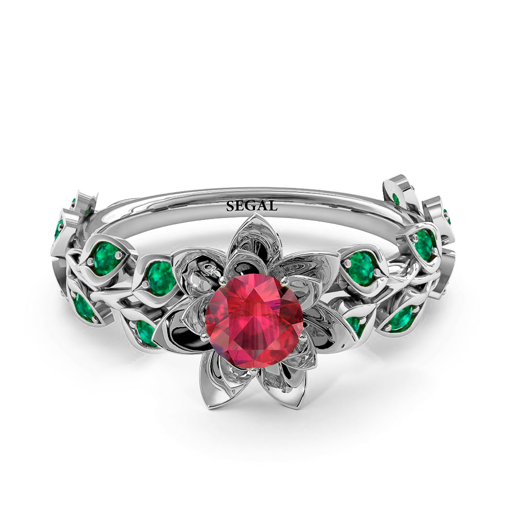 Lotus Flower And Leaves - Anna no. 12