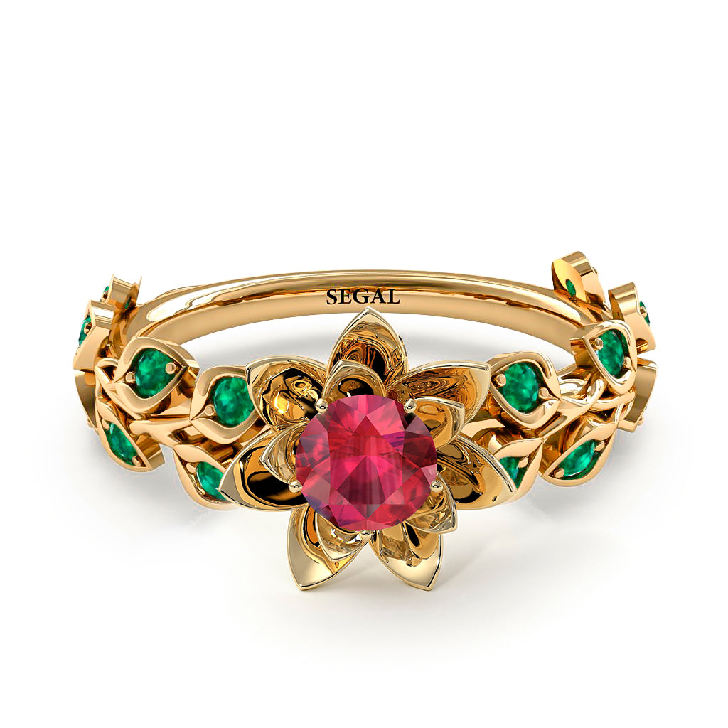 Lotus Flower And Leaves - Anna no. 10