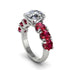 Round Cut Diamond Cathedral Engagement Ring - Tatum No. 48 image 1
