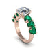 Round Cut Diamond Cathedral Engagement Ring - Tatum No. 17 image 1