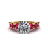 Round Cut Diamond Cathedral Engagement Ring - Tatum No. 46 image 2