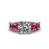 Round Cut Diamond Cathedral Engagement Ring - Tatum No. 48 image 2