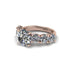 Round Cut Diamond Cathedral Engagement Ring - Tatum No. 2 image 3