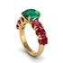 Round Cut Emerald Cathedral Engagement Ring - Tatum No. 49 image 1