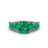 Round Cut Emerald Cathedral Engagement Ring - Tatum No. 21 image 2